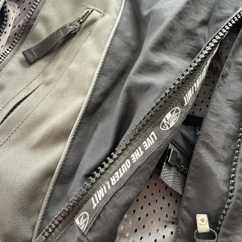 Joe Rocket Womens Motorcycle Jacket Padded Armored‎ Size Medium Black Grey